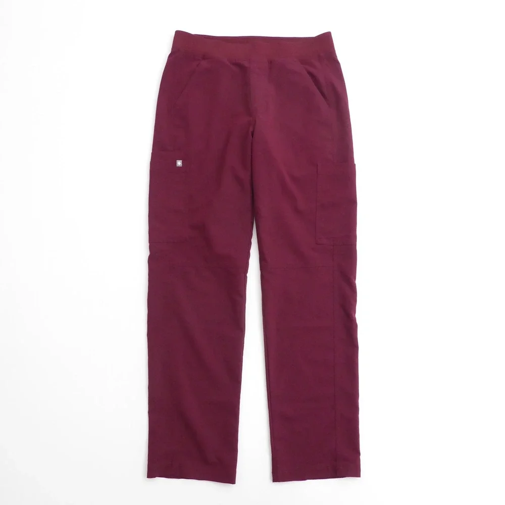 FIGS T2001 Axim Cargo Scrubs Mens Pants Burgundy Red Medium